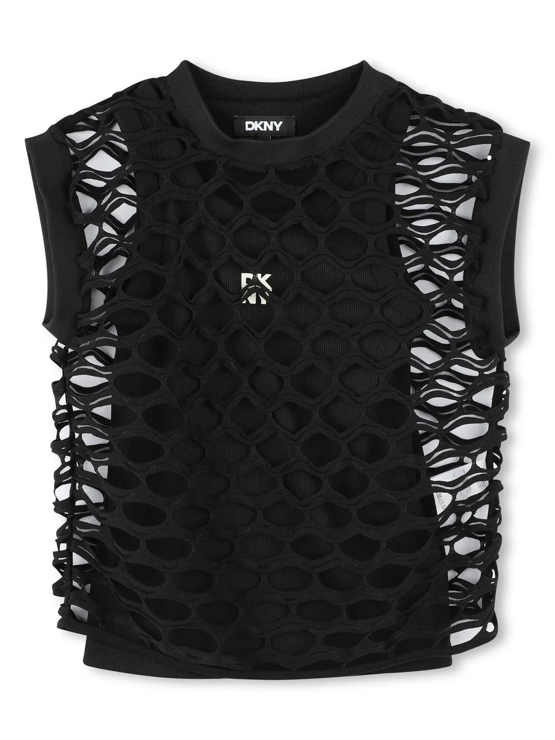 Топ с логотипом DKNY, черный