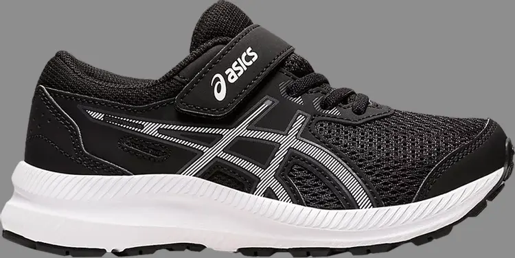 

Кроссовки contend 8 ps 'black white' Asics, черный