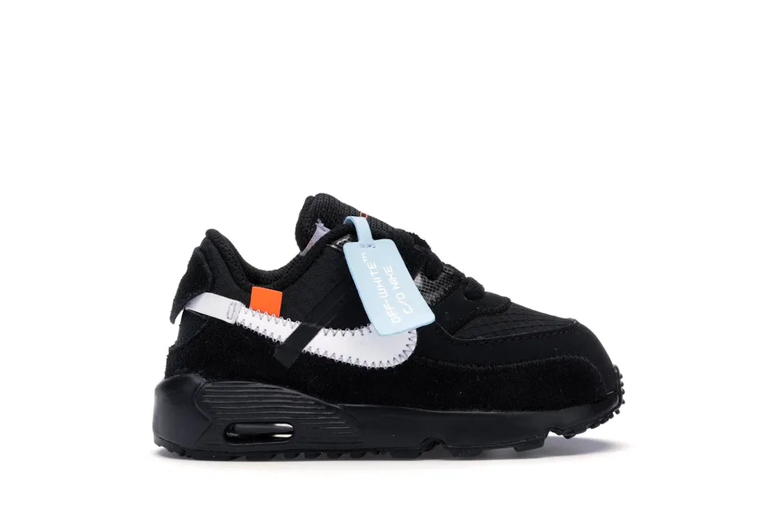 Детские кроссовки Lifestyle с деконструированным дизайном Nike Air Max 90, Black/White-Cone-Black