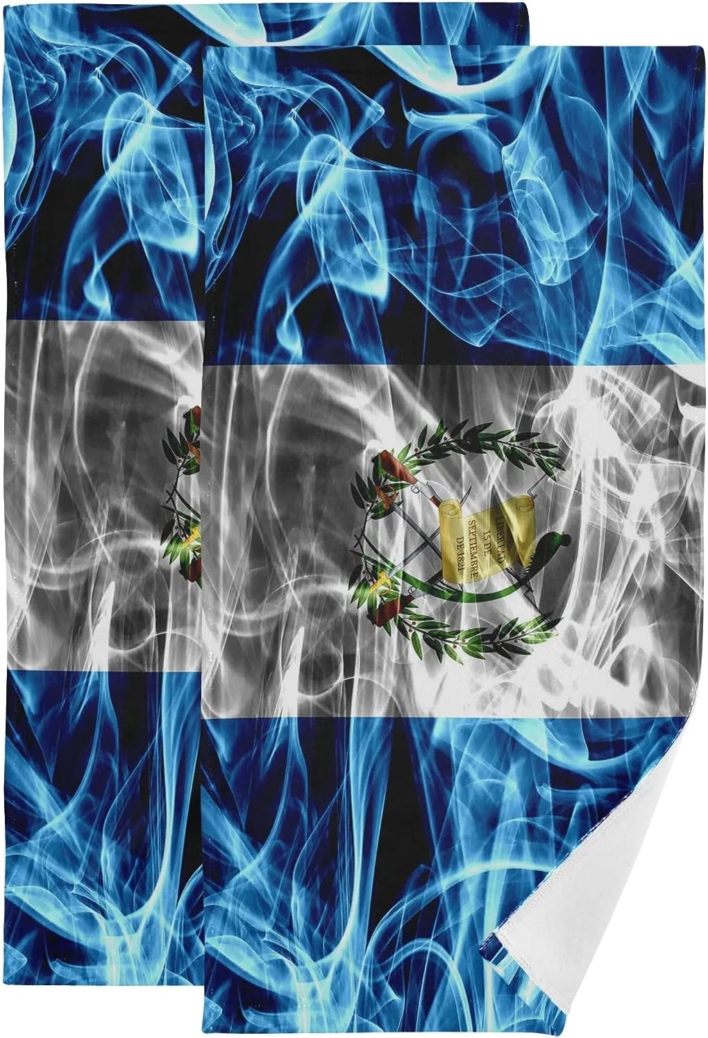 Набор лицевых полотенец, 2 шт, Poeticcity Guatemala Flag, 28x14 inches