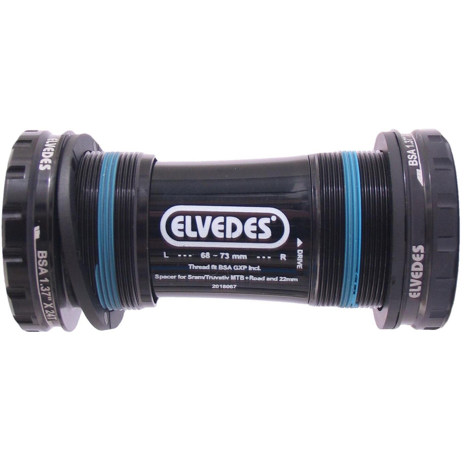 

Корпус каретки Elvedes BSA GXP SRAM 24-22 мм, черный / черный / черный