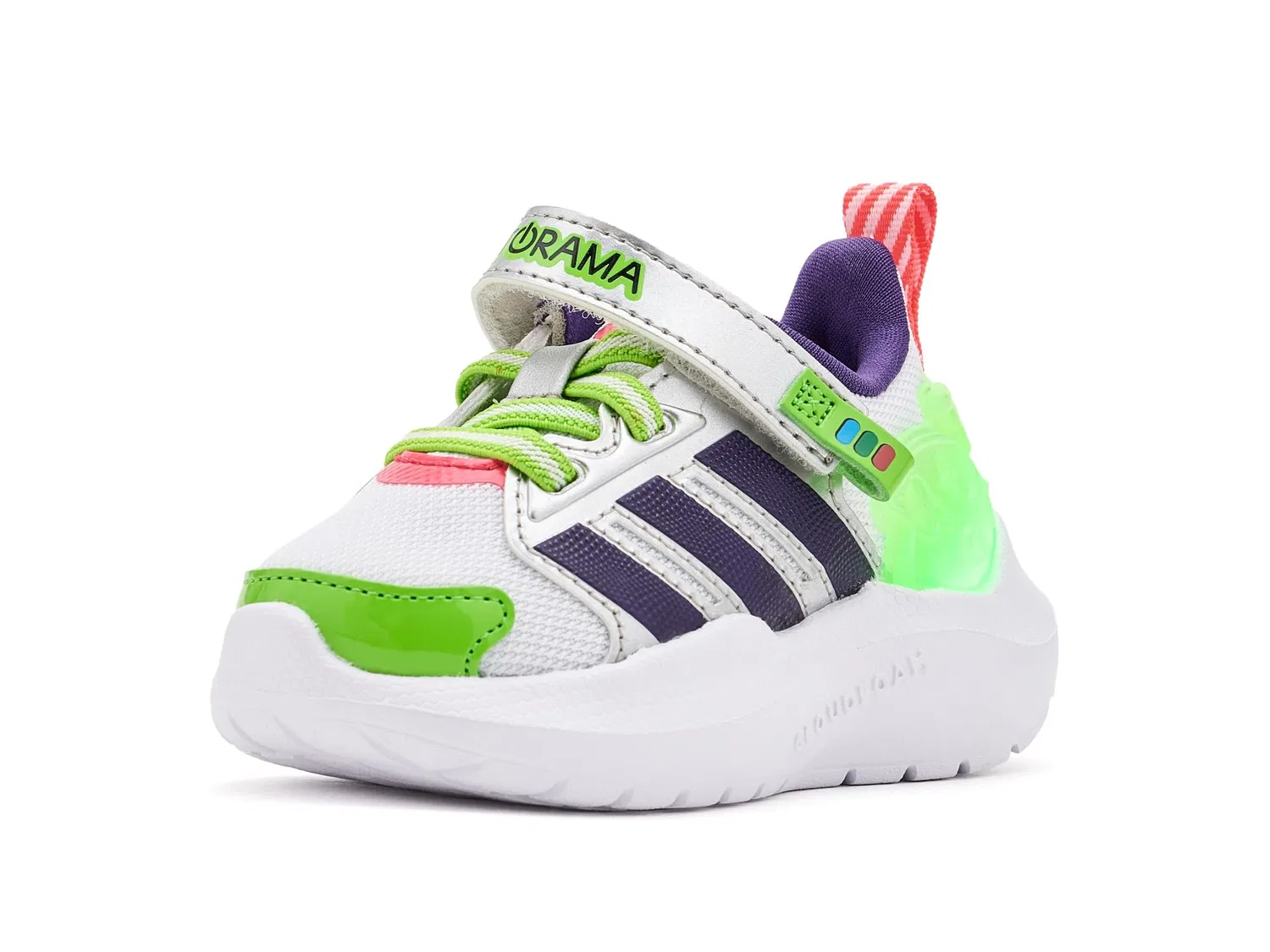 Кроссовки Pixar Lightorama Runner (для младенцев и малышей) Adidas Kids, White/Violet/Lucid Red