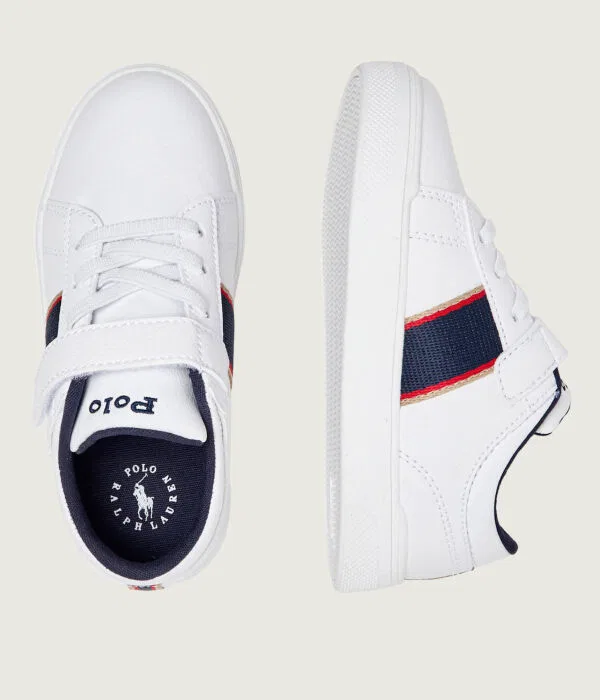 Детские кроссовки для мальчиков с отделкой из искусственной кожи Frazier II PS Polo Ralph Lauren, белый — фото 4