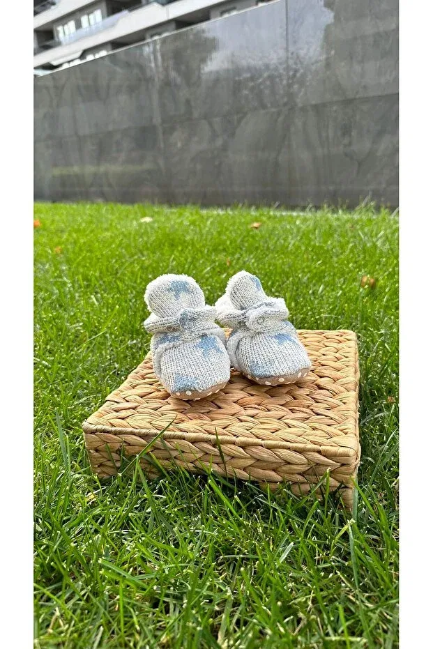Детские пинетки с узором Babydia, Blue