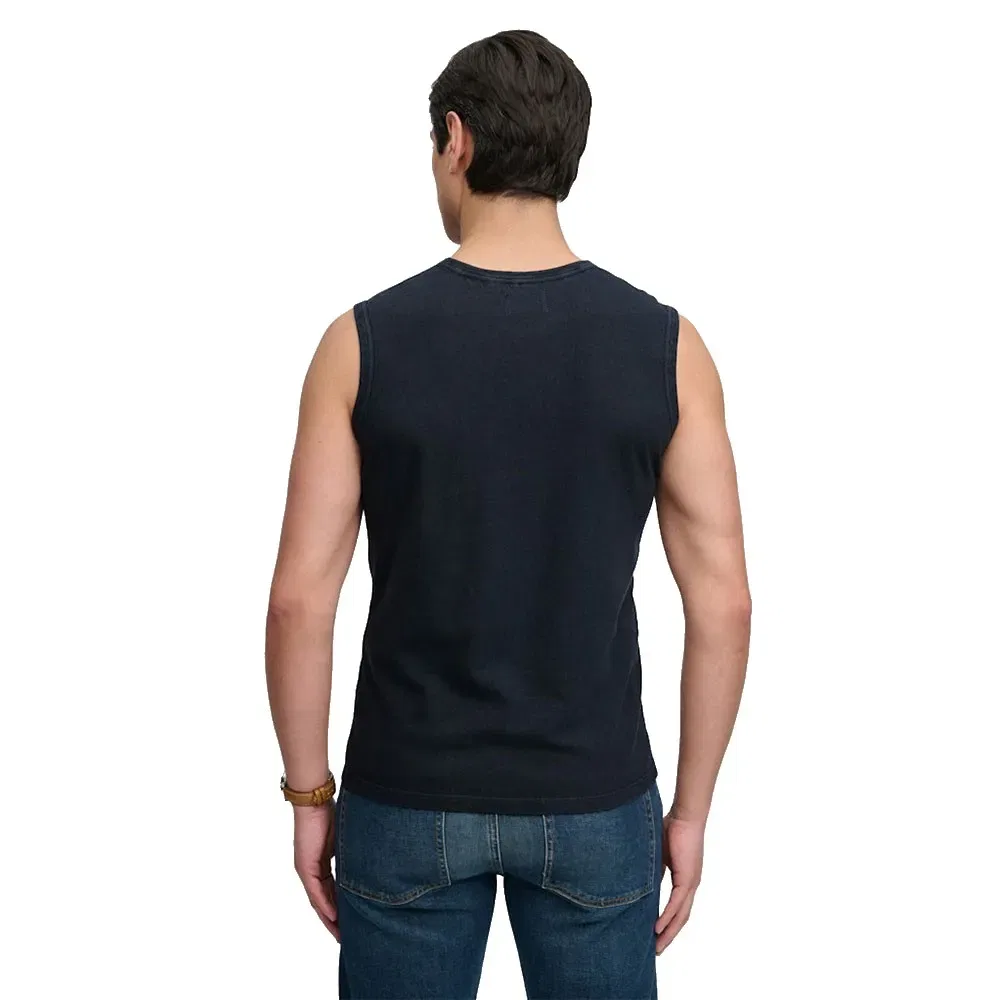 Футболка без рукавов Classic Cotton Linen Superdry, синий — фото 2