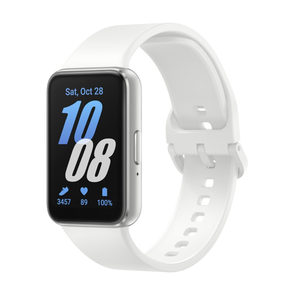 

Умные часы Samsung Galaxy Fit3, 1.6", Bluetooth, серебристый/белый