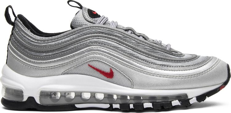 

Кроссовки Nike Air Max 97 OG QS GS 'Silver Bullet', серебряный