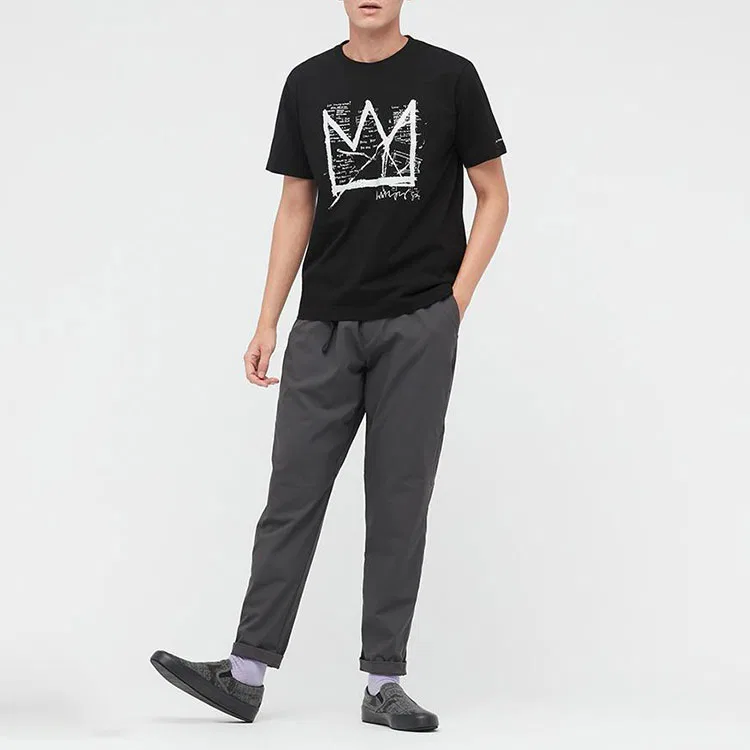 Футболка унисекс с круглым вырезом, Black, UNIQLO — фото 3