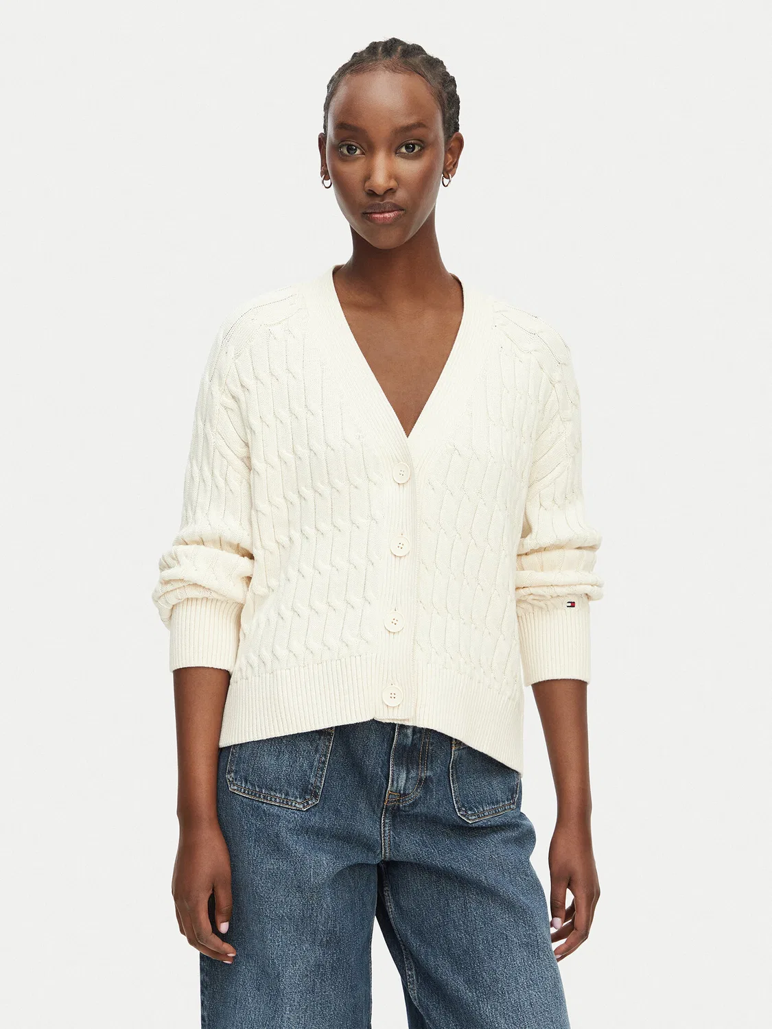Женский кардиган свободного кроя Tommy Hilfiger, кремовый