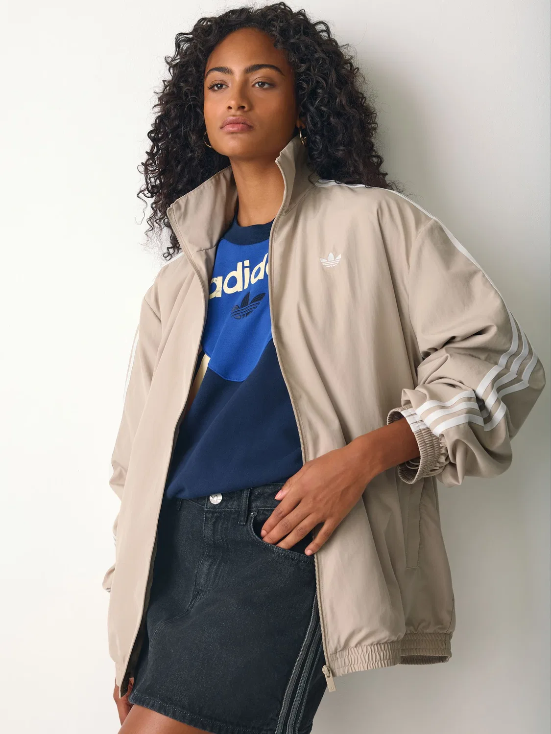 Толстовка Firebird Track Jacket, adidas Originals, коричневый
