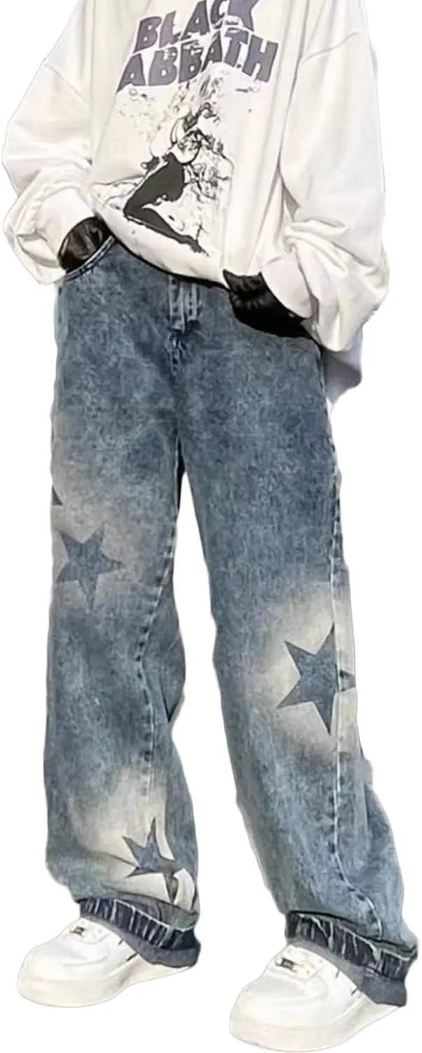 

Женские джинсы Y2K в стиле бойфренд с высокой талией и цветочной вышивкой Viatabuna