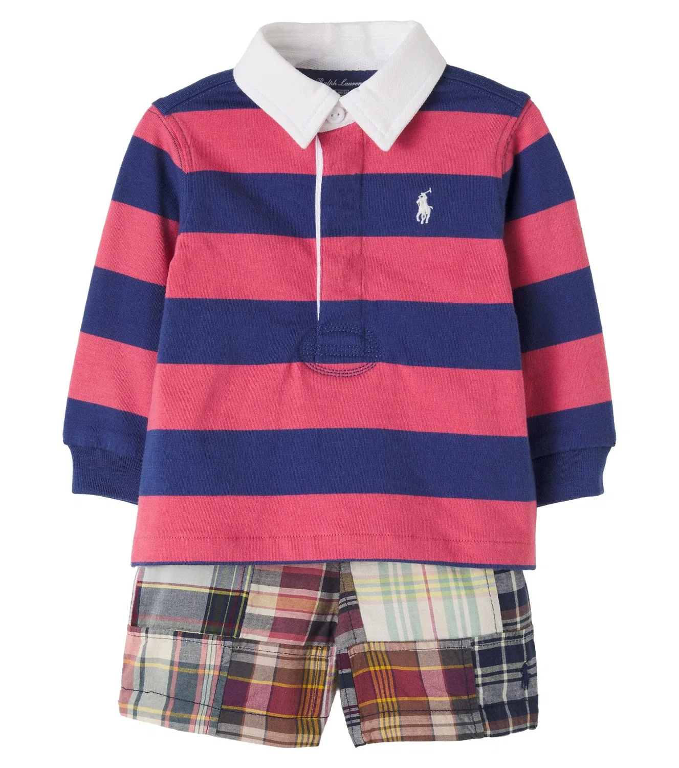 Комплект детских поло и шорт из хлопка Polo Ralph Lauren Kids, мультиколор