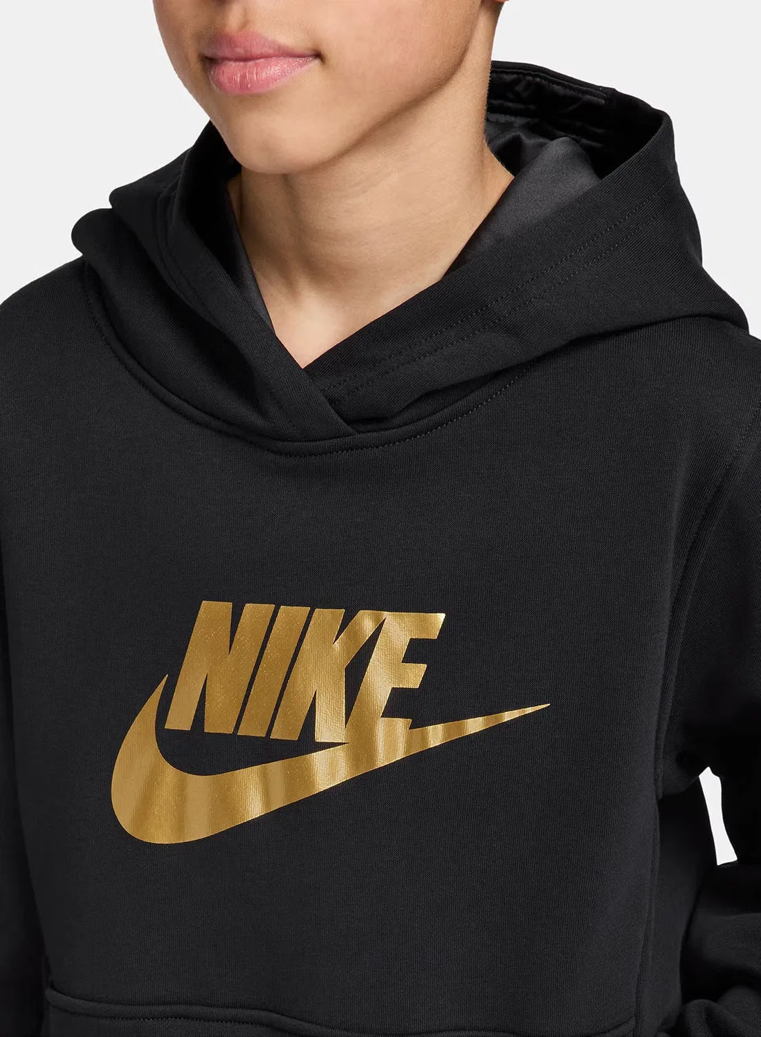 Худи детское с длинным рукавом Nike, черный — фото 3