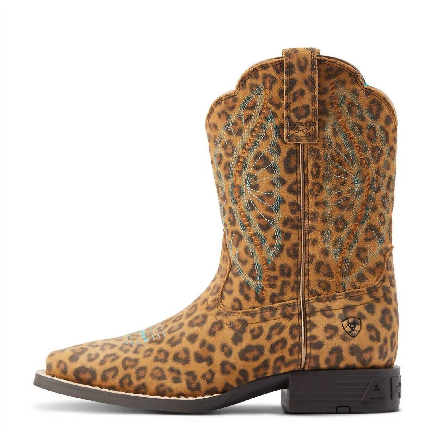 Детские ковбойские сапоги для девочек с широким квадратным мысом Primetime Western Boot ARIAT, Brown Tan — фото 2