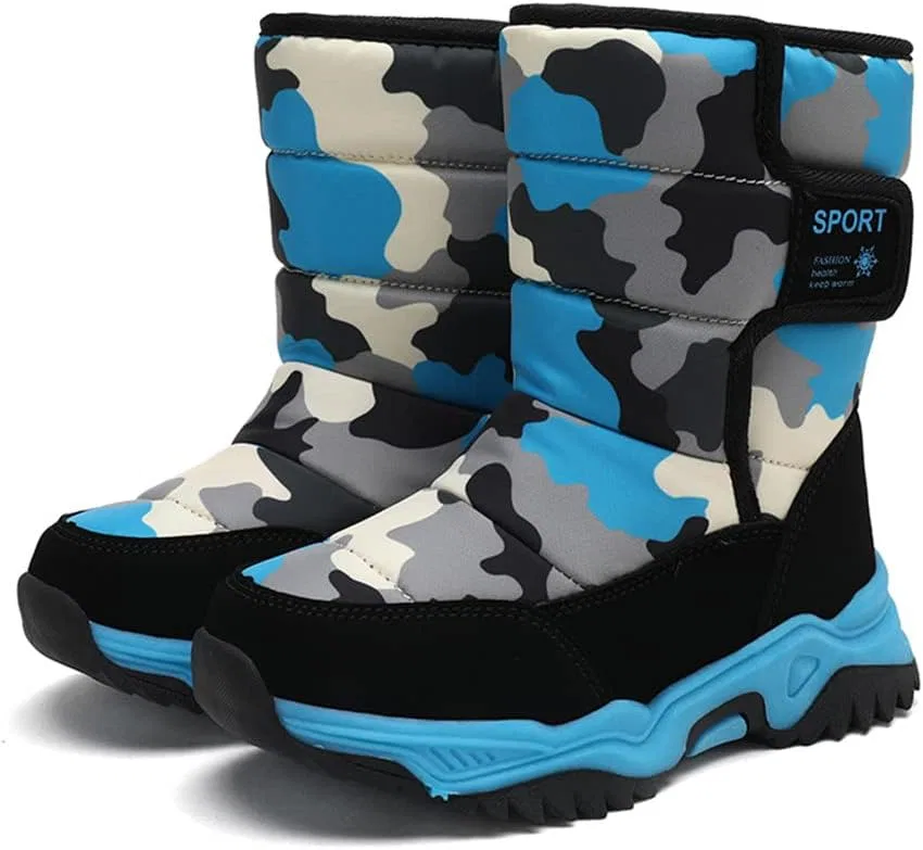 Детские зимние ботинки с флисовой подкладкой High-Top Boots GEXECEUSS, Blue