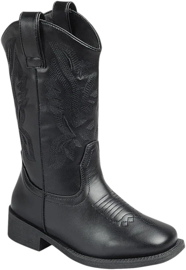 Детские сапоги для девочек с вышивкой Western Forever Link, Black