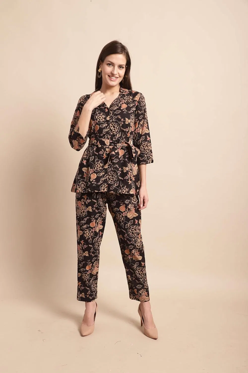 Женский костюм с принтом из хлопка Ltp Products, Black — фото 3