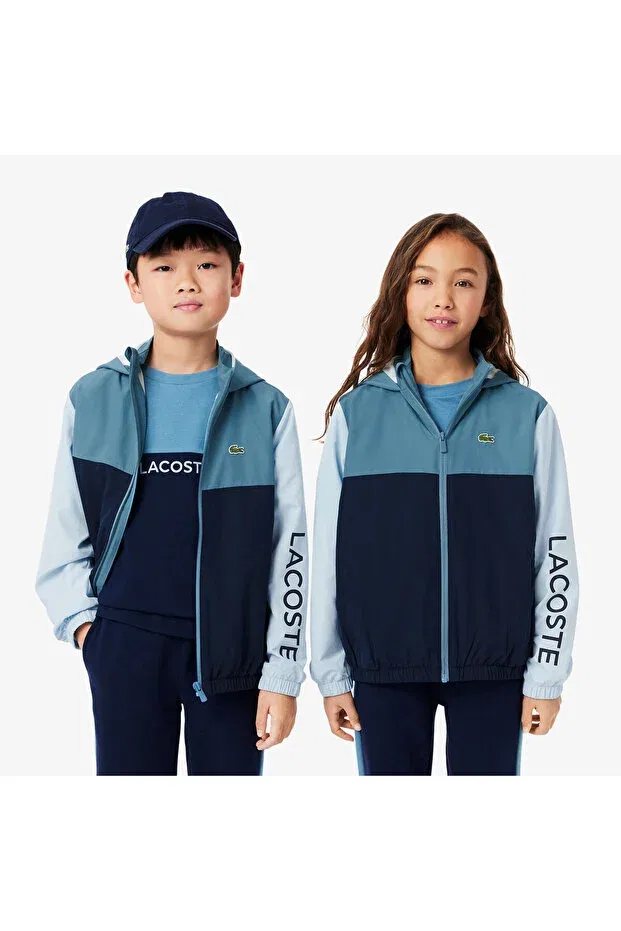 Детское зимнее пальто с капюшоном Lacoste, Hji-Navy Blue
