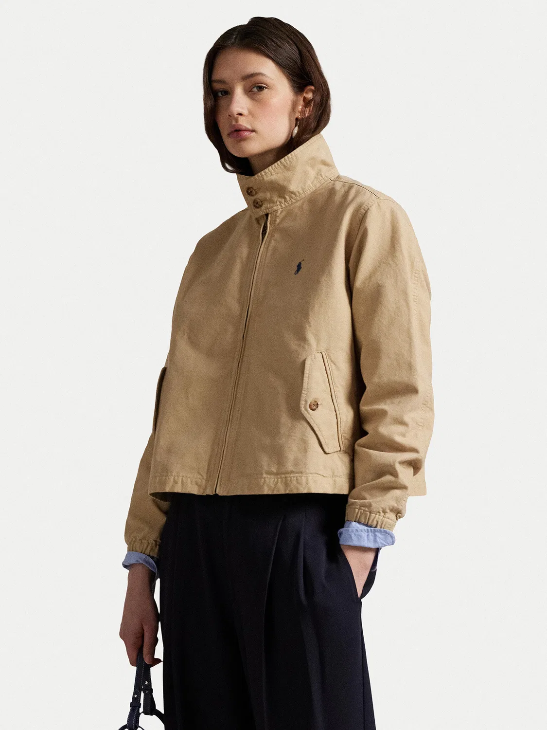 Женская демисезонная куртка прямого кроя Polo Ralph Lauren, бежевый