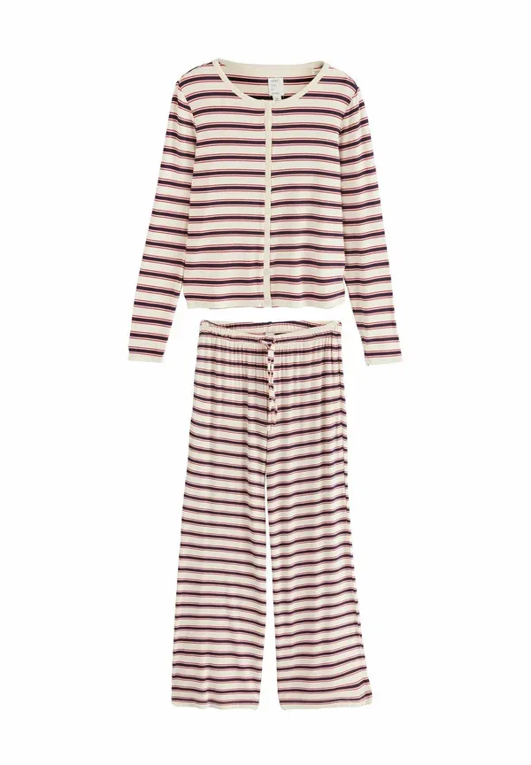Пижама полосатая Regular fit long sleeve set Next, Red/Blue Stripe, синий