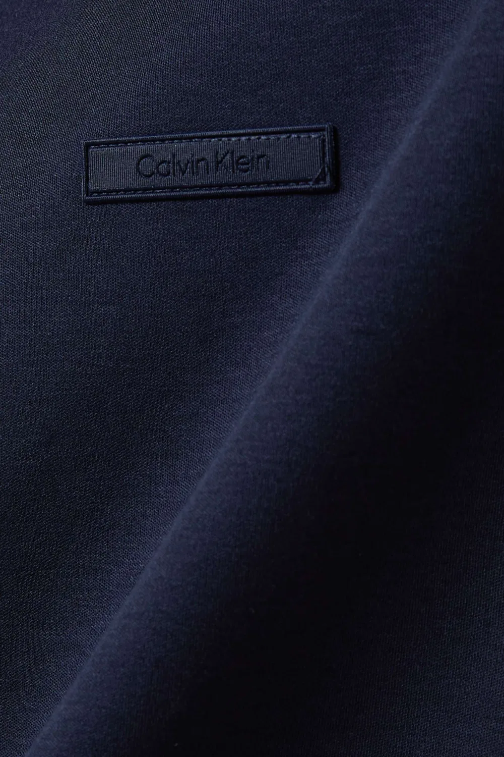 Футболка облегающего кроя с коротким рукавом Logo Calvin Klein, синий — фото 4