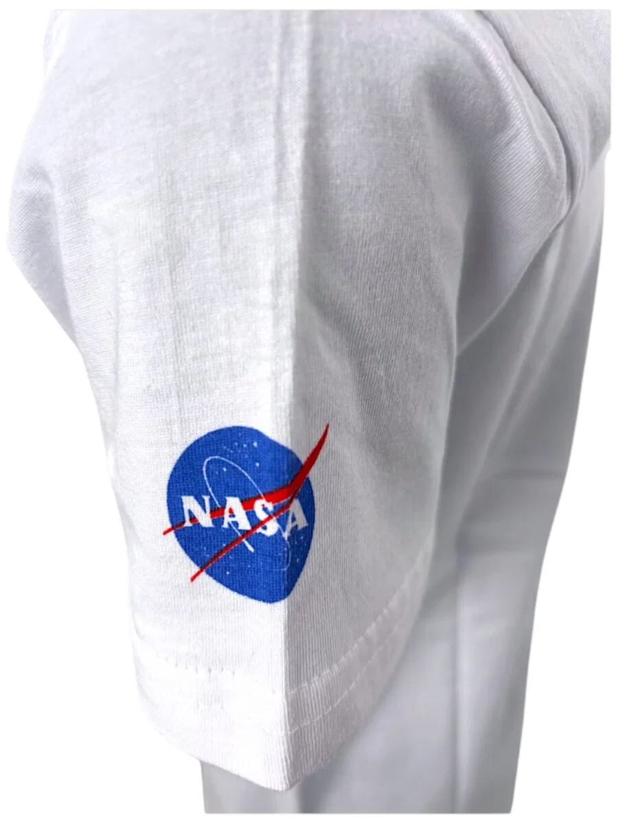 Футболка NASA с надписью «NASA» белого цвета — фото 3