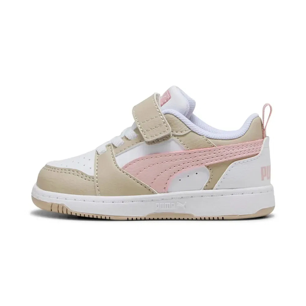 Детские кроссовки для девочек с высоким берцем Puma Rebound V6 Lo AC+, White — фото 4