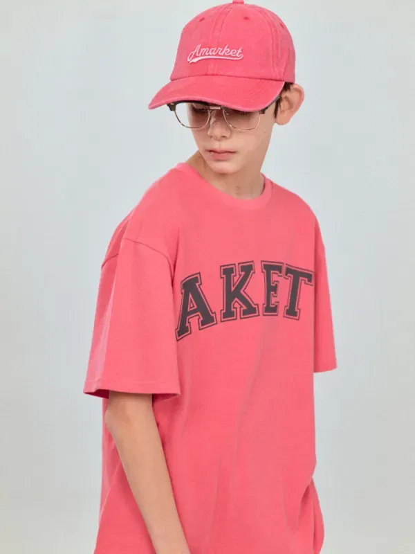 Футболка с коротким рукавом Aket pigment short sleeve tee, A-Market, красный