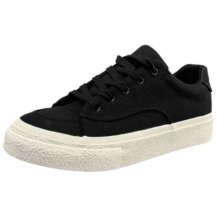 

JimiXiong Дышащие мужские скейтерские кеды лоу-топ черные, цвет Black