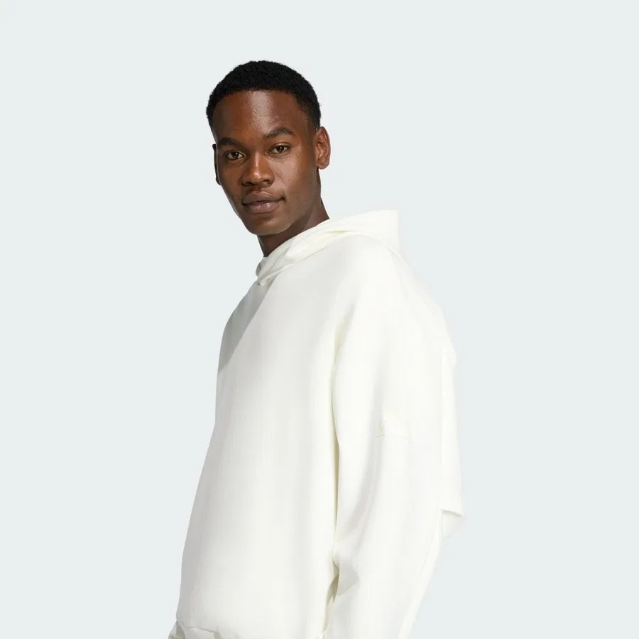 Худи из мягкого спейсера с капюшоном Sportswear Soft Lux adidas, Белый — фото 4