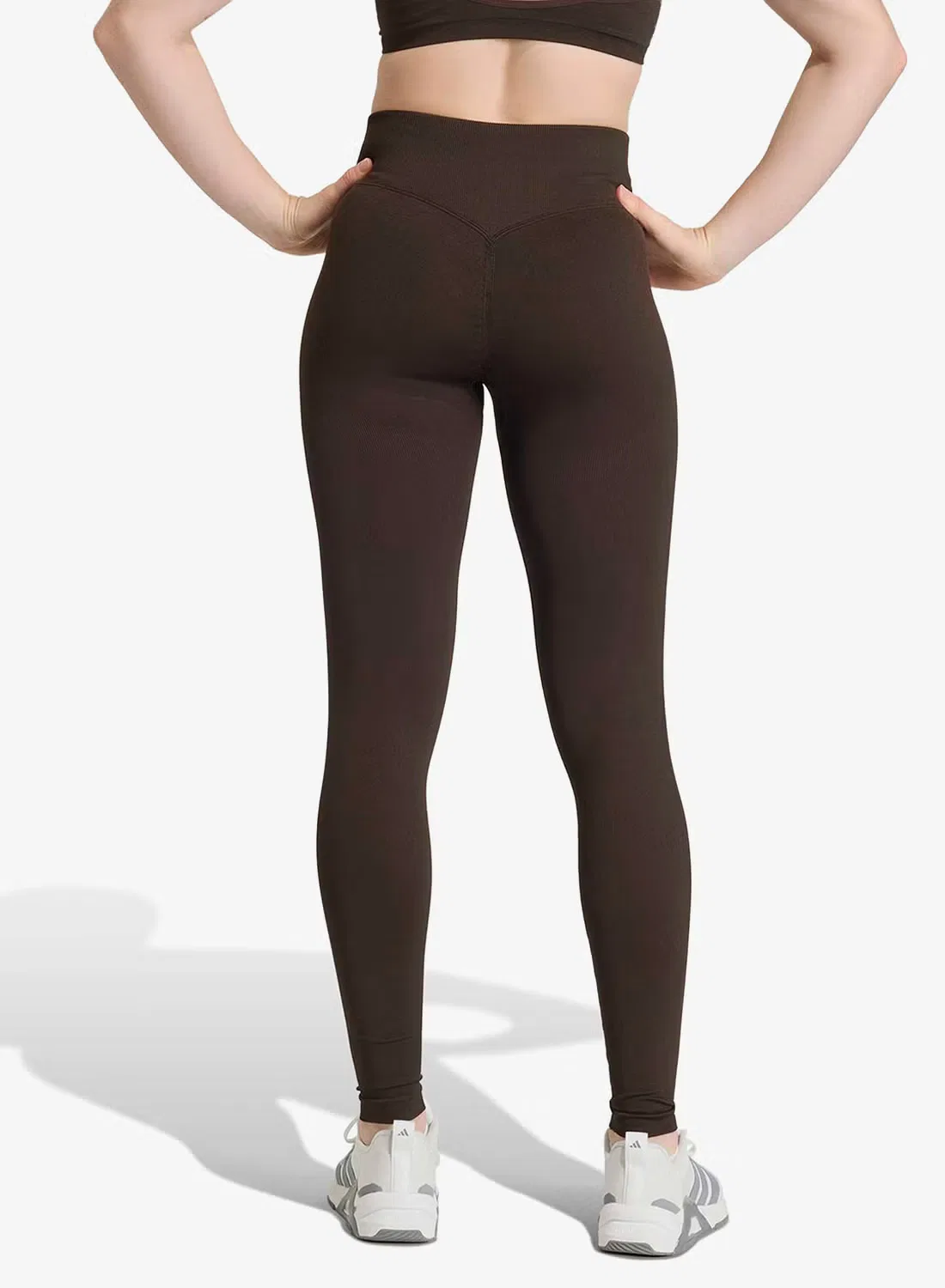 Леггинсы с эффектом пуш-ап Workout Essentials Knit Scrunch 7/8 Adidas, аусо — фото 2