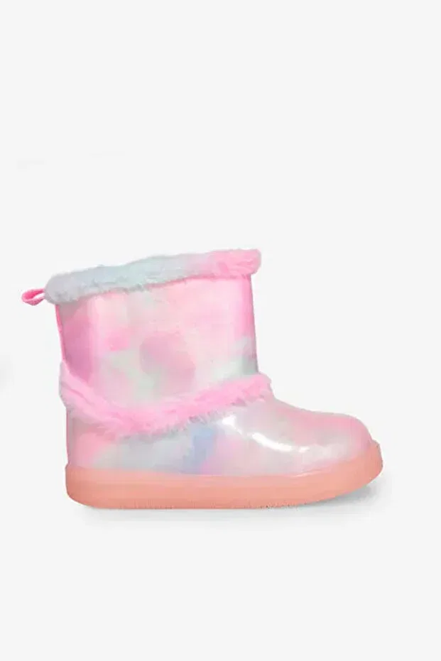 Детские ботинки для девочек с подсветкой Peli model baby girl and child light-up boots Vicco, Black