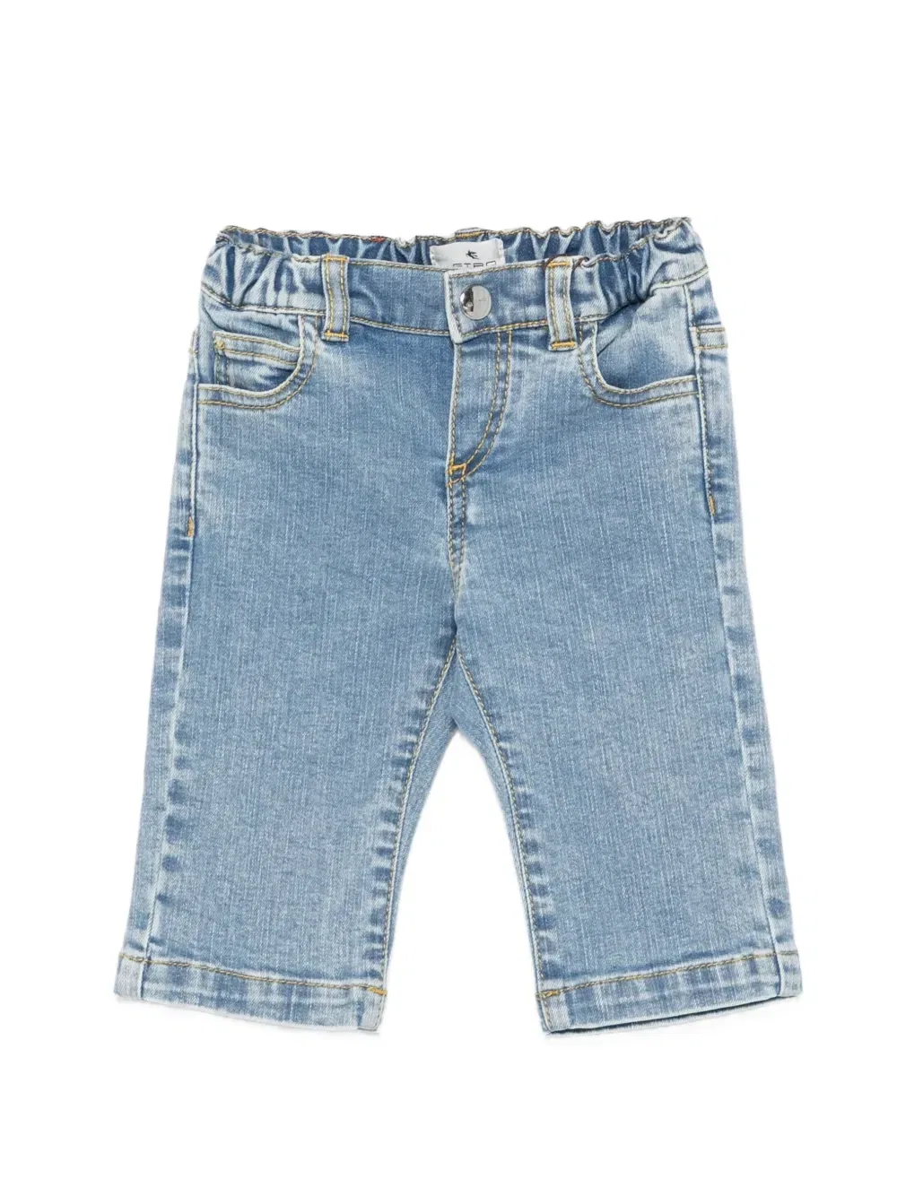 Джинсы с вышитым логотипом Etro Kids, синий
