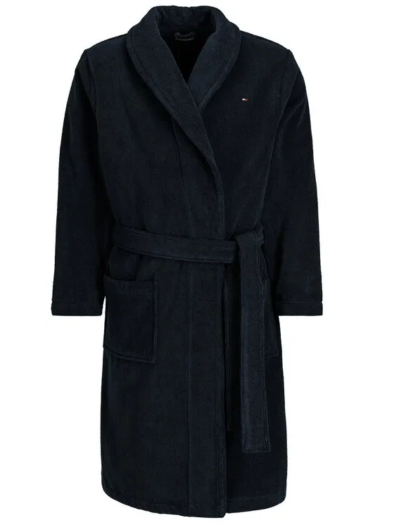 Халат Icon Bathrobe Tommy Hilfiger, темно-синий — фото 4