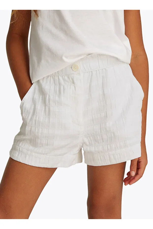 Детские шорты для девочек хлопковые Tommy Hilfiger, White — фото 2