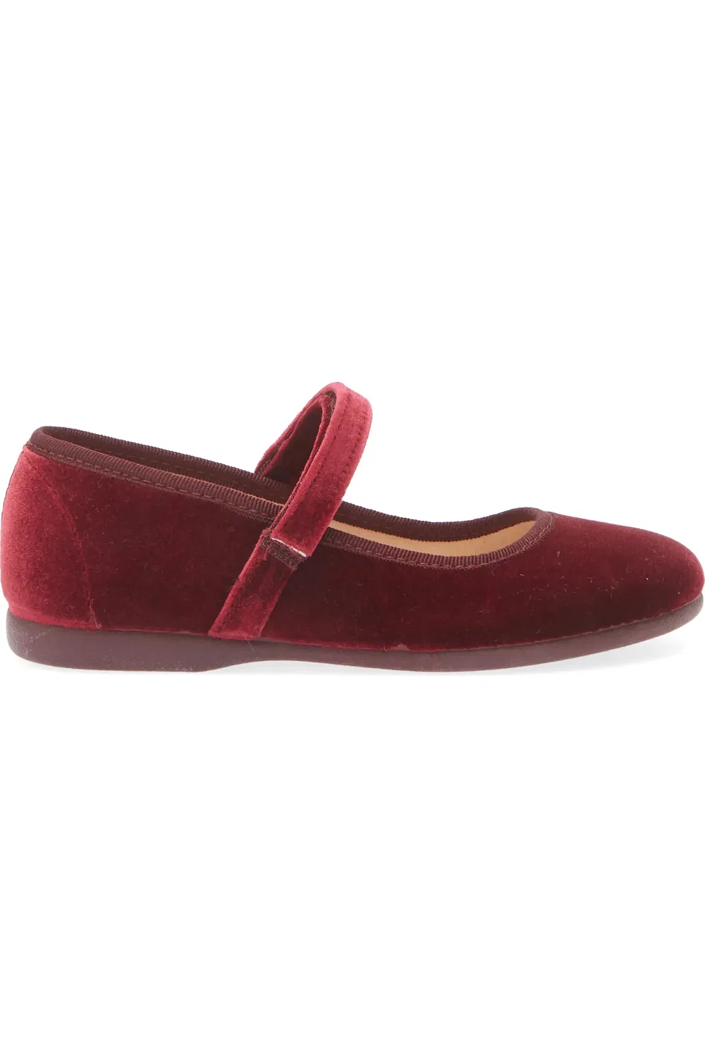 Туфли мэри-джейн детские на регулируемом ремешке Cassie Childrenchic, Burgundy — фото 3