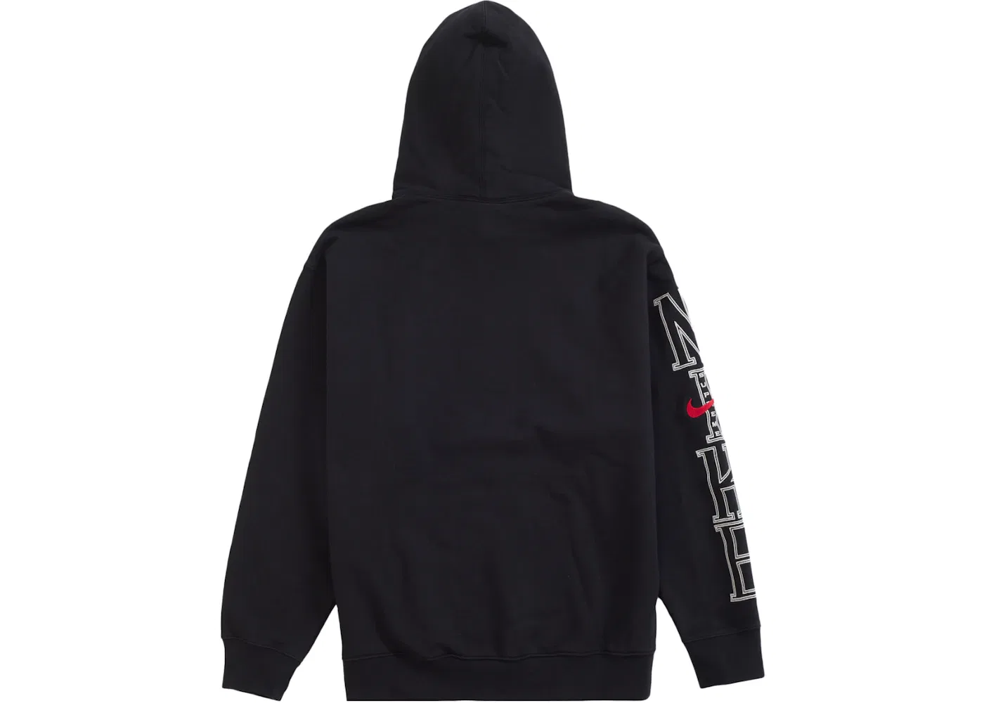 Мужской худи с принтом Supreme Nike Hooded Sweatshirt Supreme, Black — фото 3