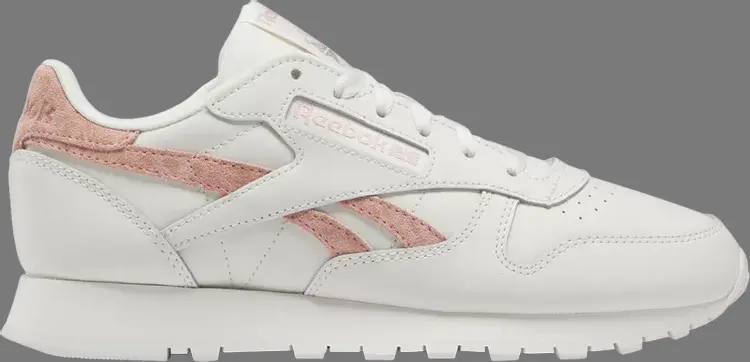 

Кроссовки wmns classic leather 'chalk aura orange' Reebok, белый