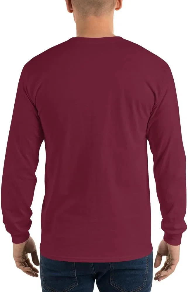 Мужская футболка с длинным рукавом Straightjacket Is the New Black, Maroon — фото 4