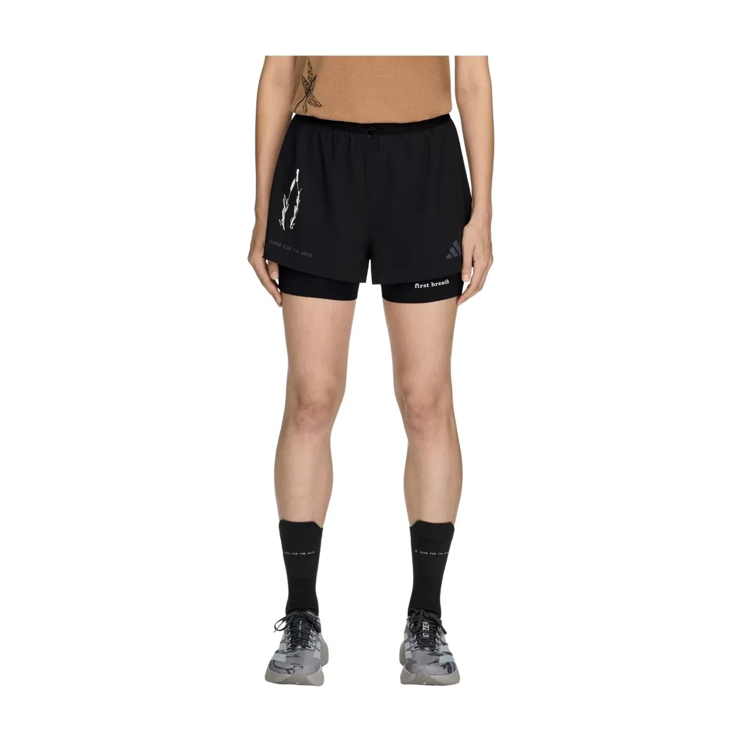 Женские шорты Song for the Mute 2-in-1 Shorts Asia Sizing 'Black' adidas, черный — фото 4
