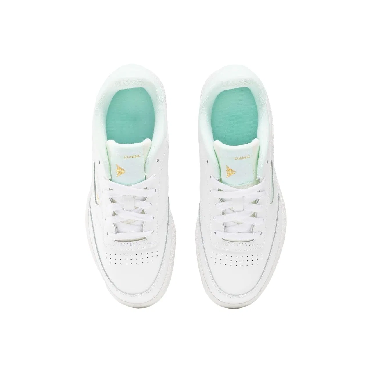 Детские кроссовки для мальчиков кожаные Club C Reebok, Ftwwht Mist Chalk — фото 2