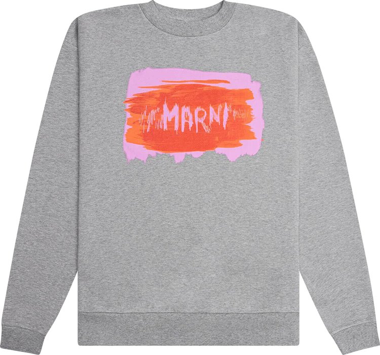 Толстовка Marni Logo Sweatshirt 'Inox', серый - фото