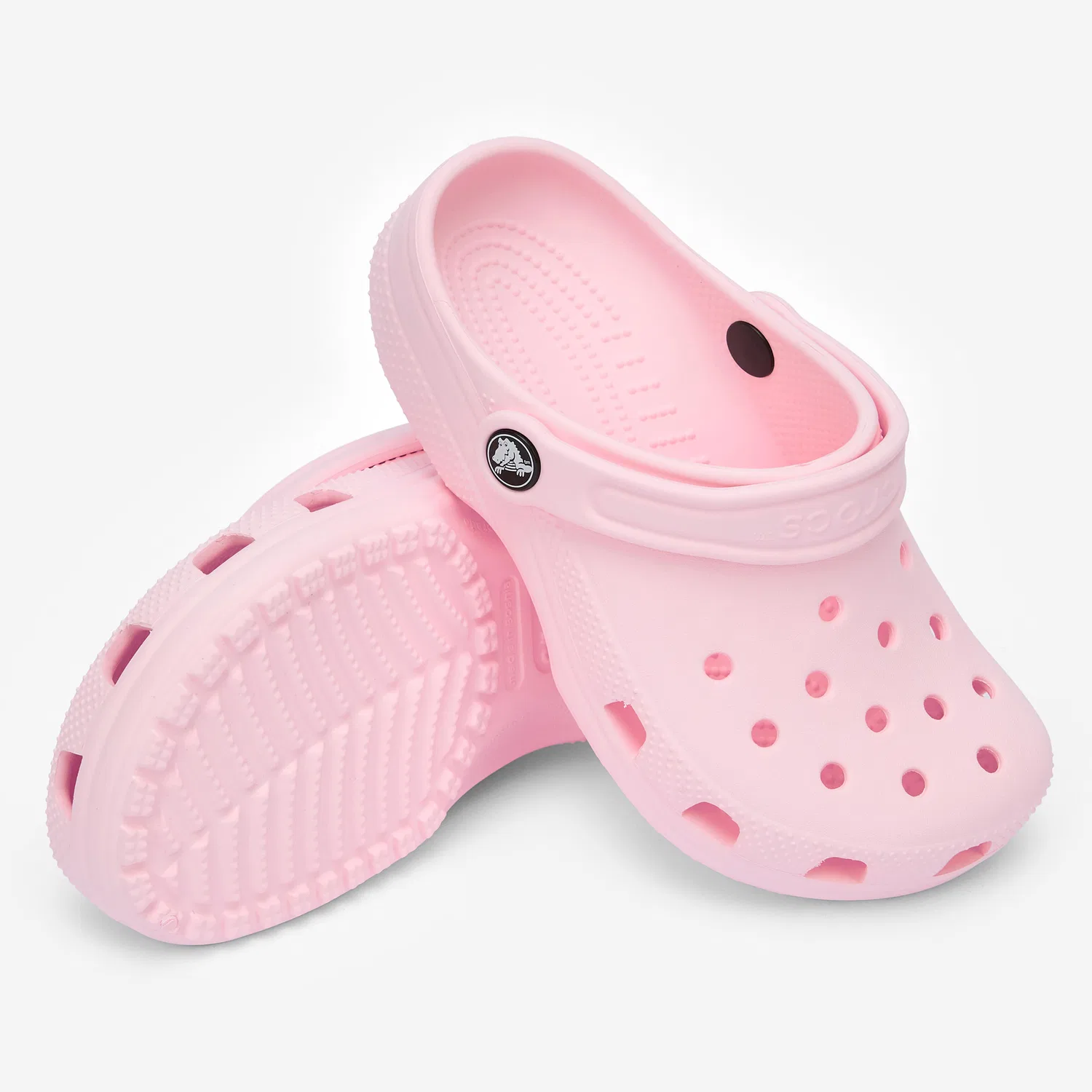 Детские шлепанцы-клоги Crocs Classic Pink, Цвет Hellrosa — фото 3
