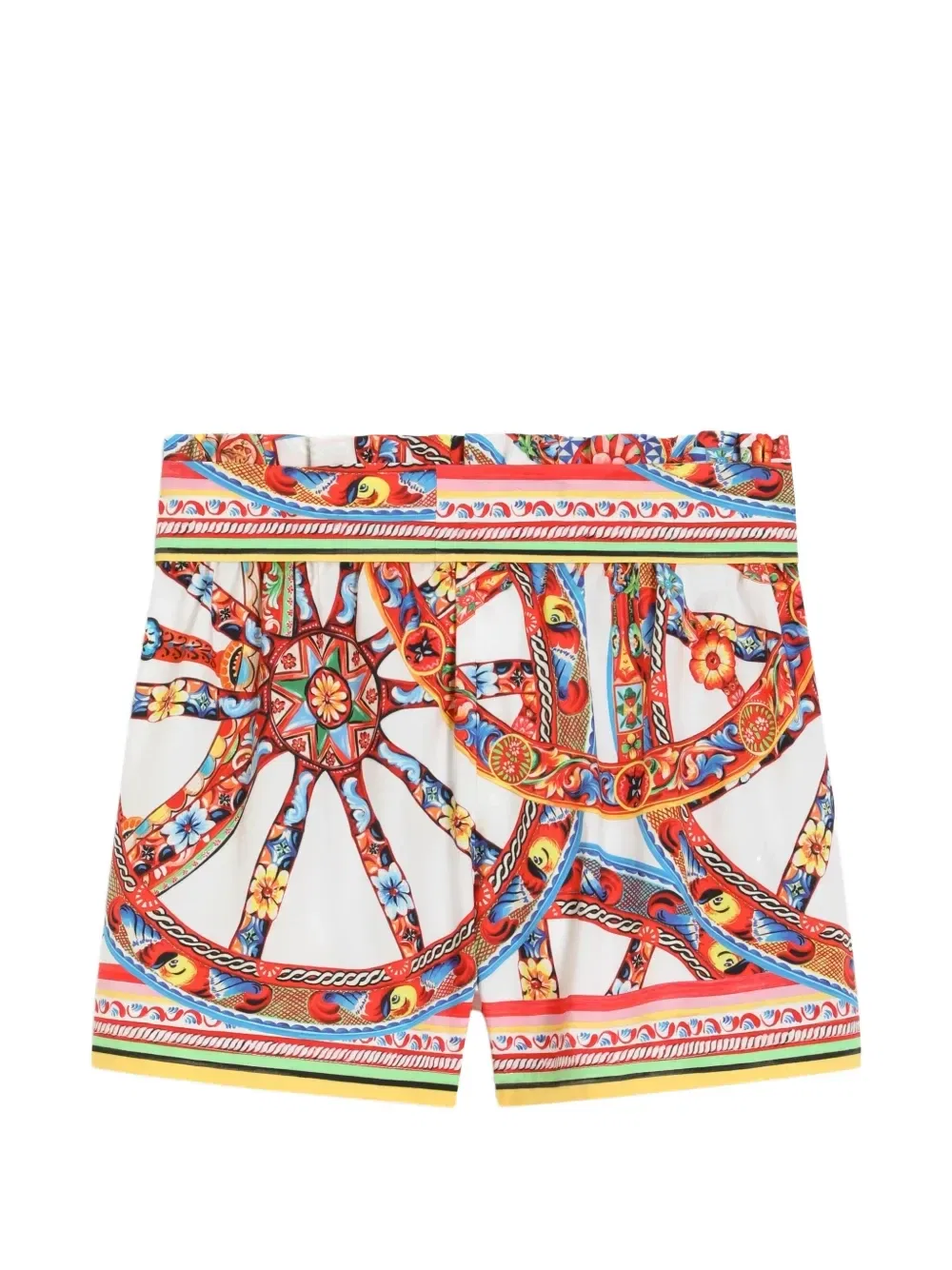 Поплиновые шорты с принтом Carretto Dolce & Gabbana Kids, белый — фото 2