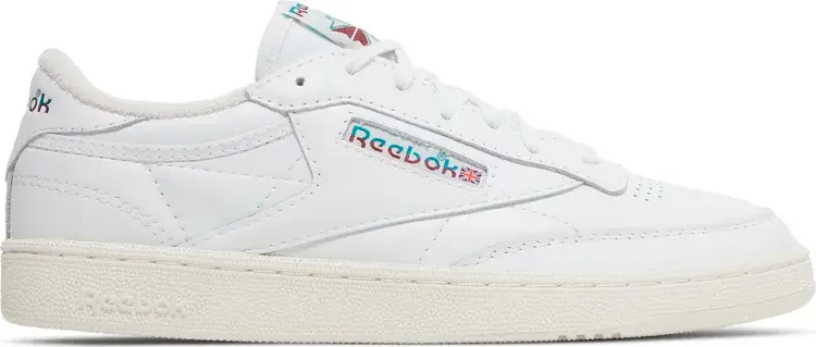 

Кроссовки club c 85 vintage 'split logo - teal burgundy' Reebok, белый