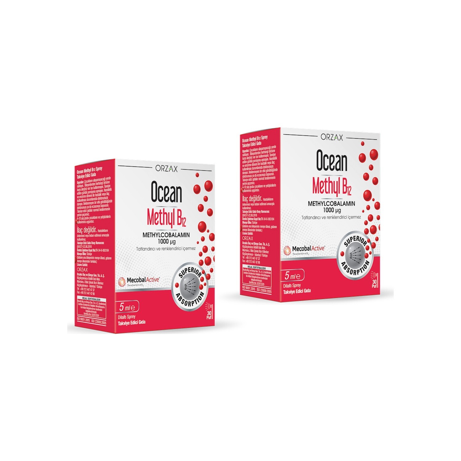 

Подъязычный спрей Ocean Methyl B12, 2 упаковки по 5 мл