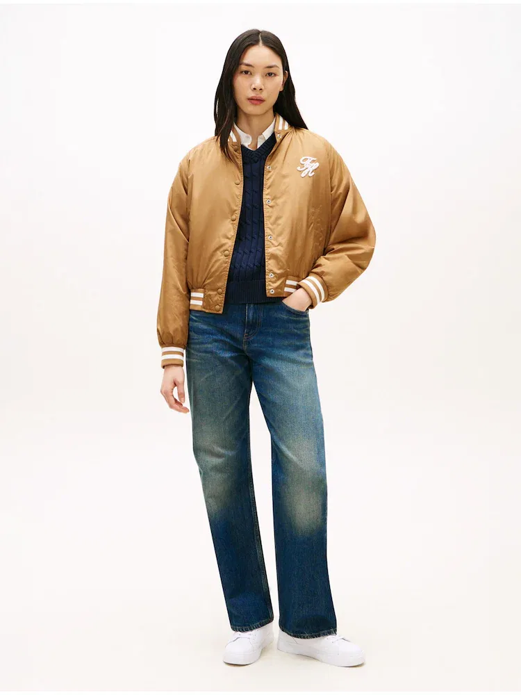 Куртка бомбер Signature Varsity TOMMY HILFIGER, Ochre — фото 2