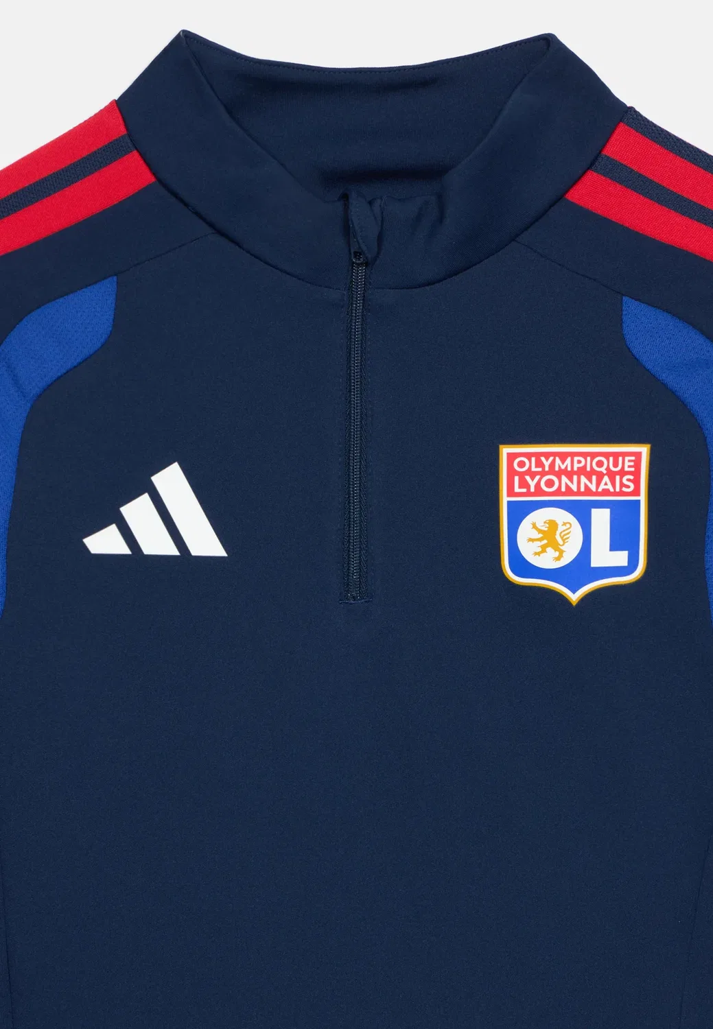 Olympique lyonnais tiro тренировочный топ унисекс для соревнований - топ с длинными рукавами Adidas Performance, Team Navy Blue/Pure Ruby — фото 4