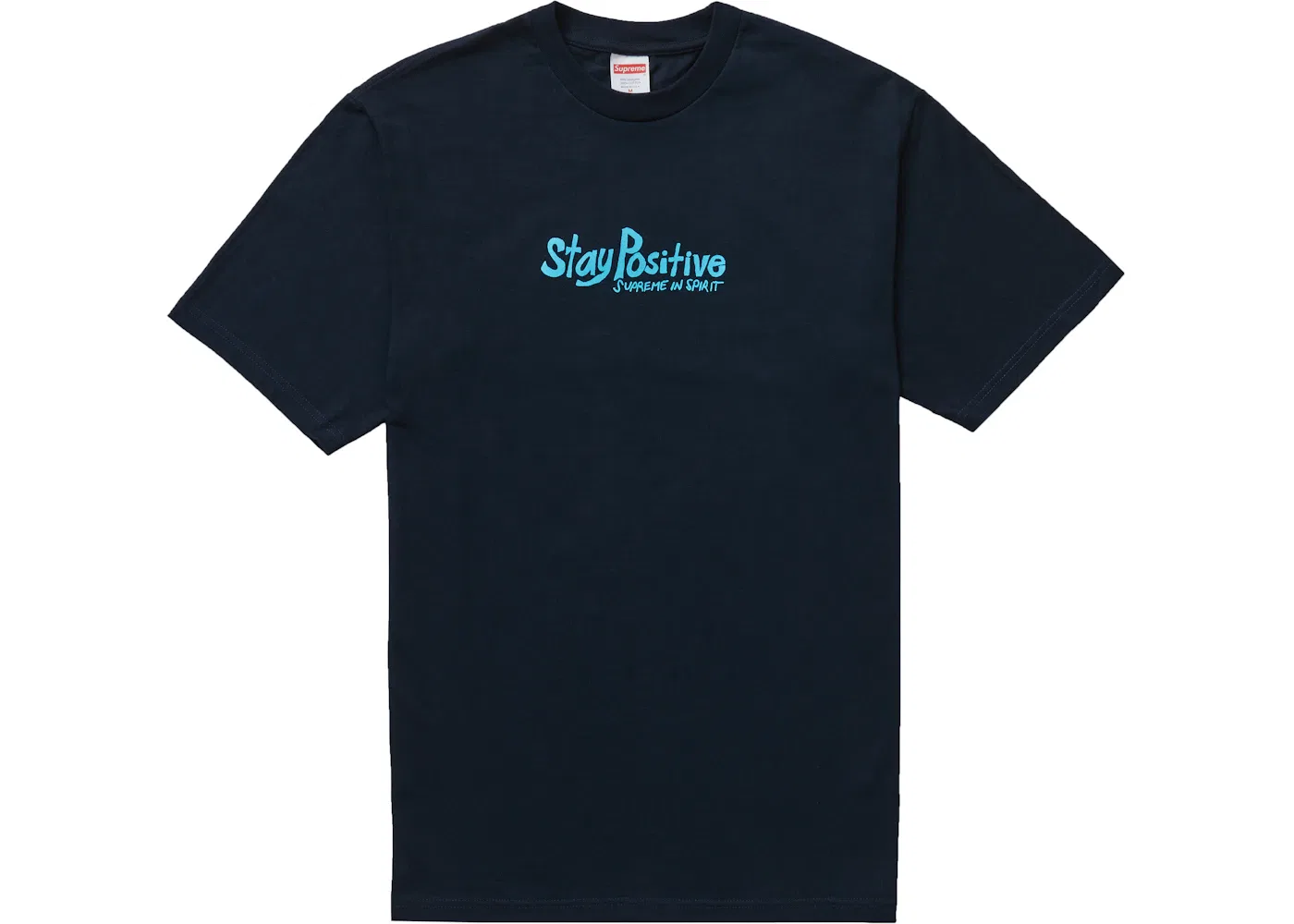 Мужская футболка с принтом Stay Positive Supreme, Navy