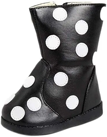 Детские ботинки для девочек со звуковым эффектом Sneak A' Roos, Black Polka Dot